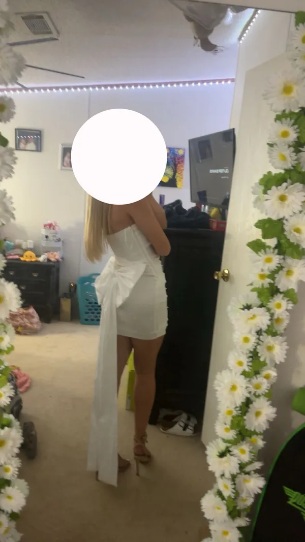 & Other Stories White strapless dress - Image 2