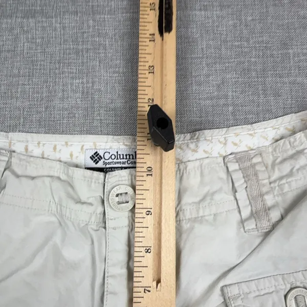 Columbia Capri Pants Womens 6 Beige Nylon Cargo Drawstring Hiking Travel Outdoor - Image 6