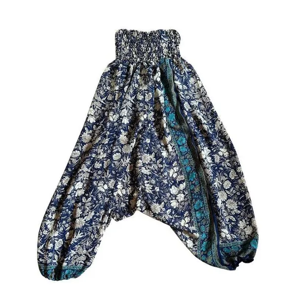 Unbranded Women’s Harem Pants Floral Print Drop Crotch Unique Hippie Size S READ - Image 2