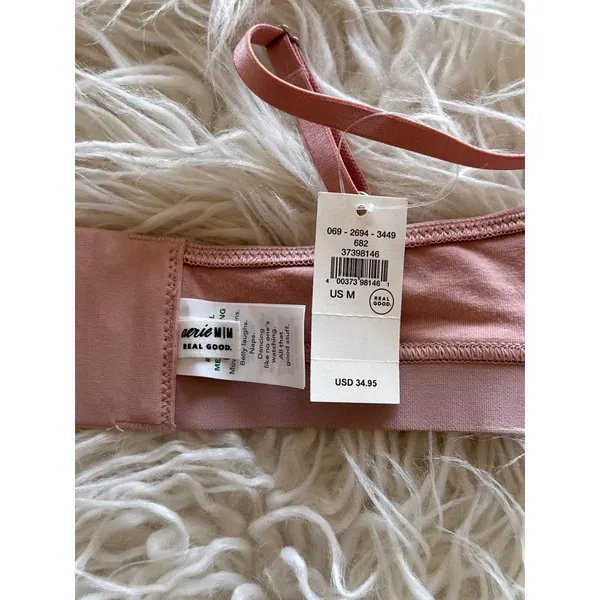 Aerie Real Good Strappy Side Lace Up Bralette Pink Size Medium - Image 6