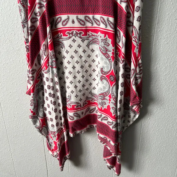 Umgee Womens Tank Dress Large Handkerchief Hem Paisley Floral Cottagecore Boho - Image 5