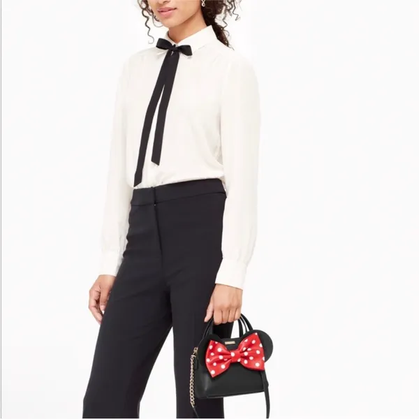 Kate Spade Minnie Mouse Mini Maise Crossbody Bag Purse Disney Black Ears Leather - Image 6