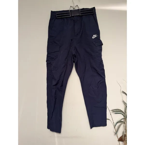 Nike Womens Sportswear Cargo Pants Navy Blue Tapered Elastic‎ Waist Small - Image 2