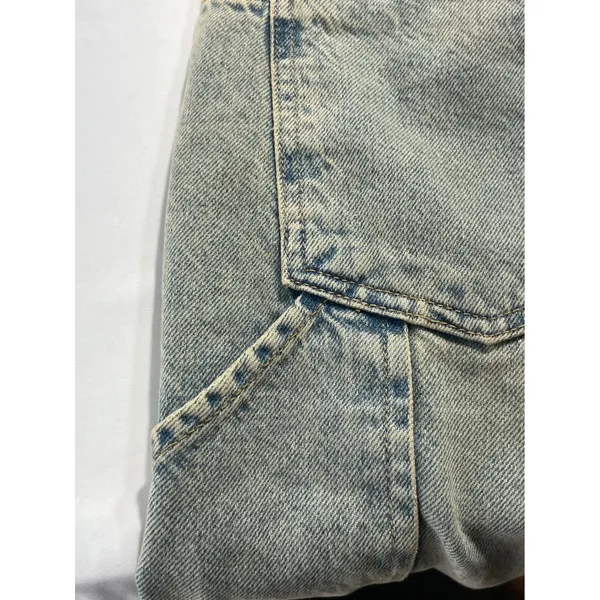 We The Free Free People Wide Leg Carpenter Jean Women 30 Light Wash High Rise - Image 6