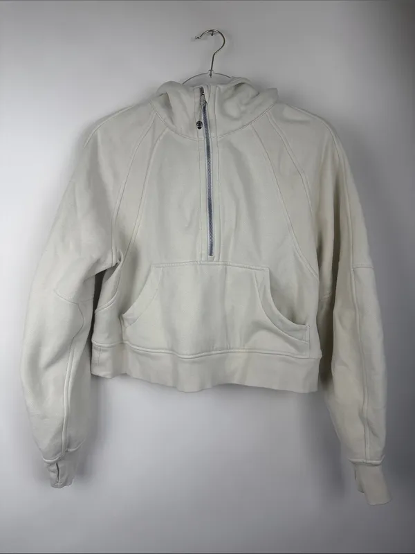 Lululemon Scuba Oversized Half-Zip Hoodie Sweatshirt Bone Size XS/S - Image 2