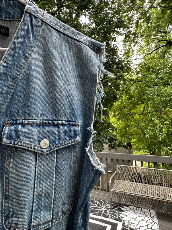 Blank NYC Light Blue Denim Sleeveless Jumpsuit - Image 4