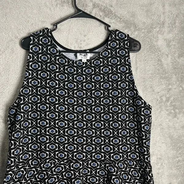 Leota Dia &‎ CO Geo Jacquard Dress Size 2L Black New - Image 3