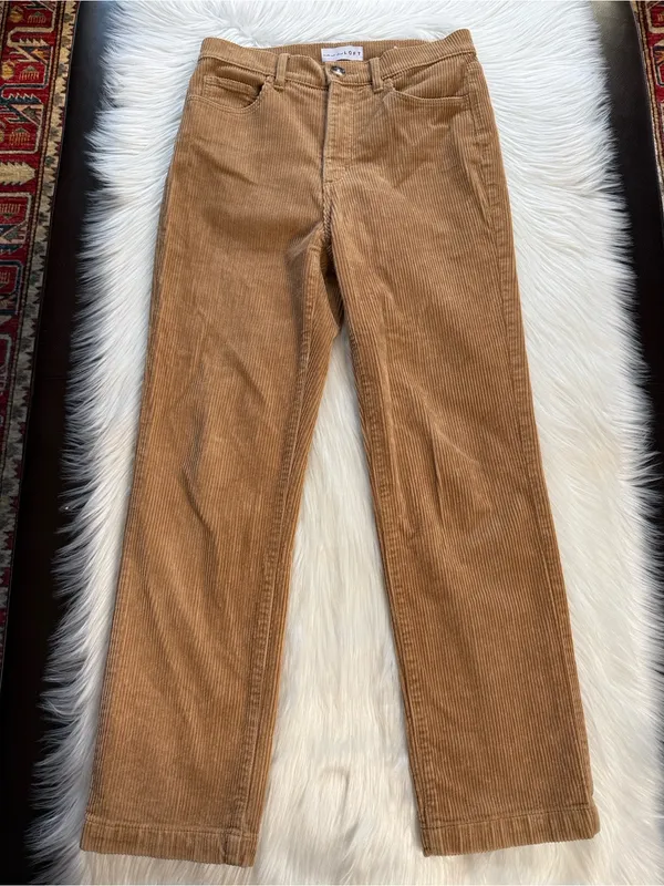 LOFT Gold Straight Leg Ankle Length Corduroy Pants - Image 2