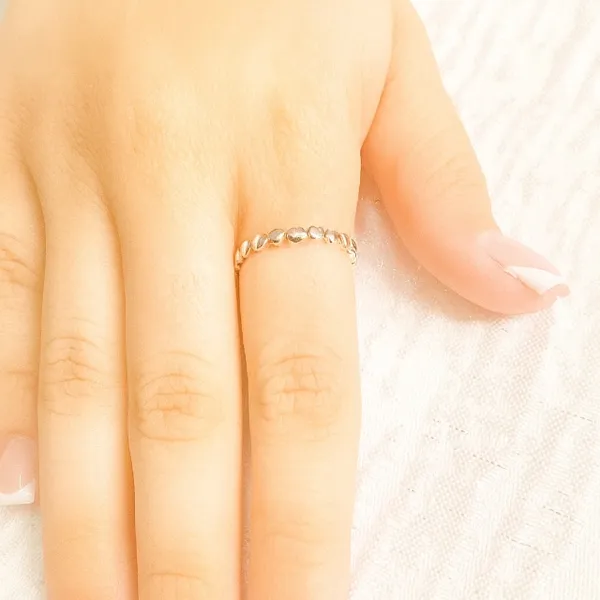 Antian Accessories™ 925 Silver Heart Ring Size 8 - Image 2
