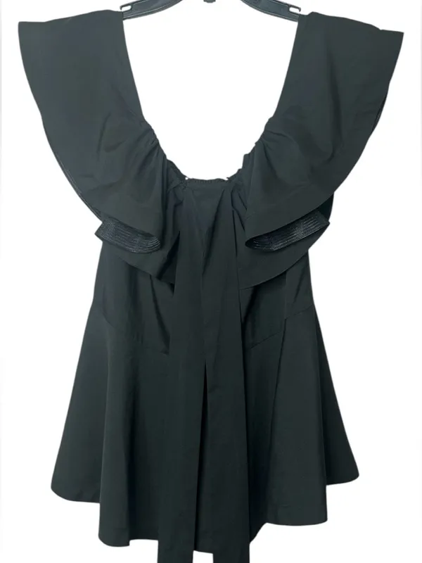Mare Mare Off The Shoulder Bow Top Size Large Black - Image 4