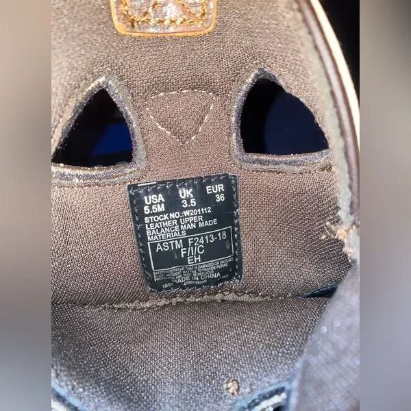 Ariat Wolverine size 5.5 Brown and tan leather cowboy work boots with steel toe - Image 7
