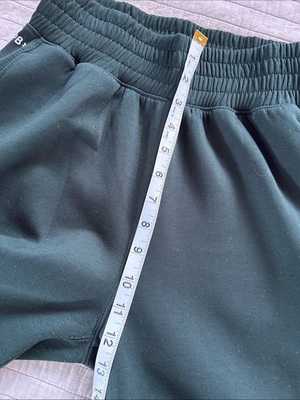 Abercrombie YPB green neoknit pull on comfy lounge joggers S - Image 9