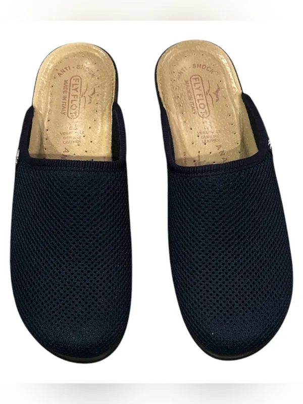 Fly Flot Comfy Slip On Office Mesh Mule Clog Wedge Heel Shoes 40 or 9 - Image 2