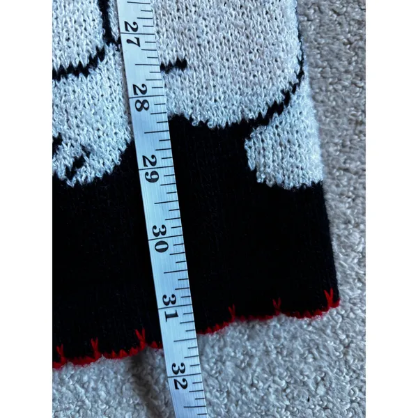 90s Vintage NutCracker Christmas Sweater Medium Black Kitten Cat Tree Ugly - Image 8
