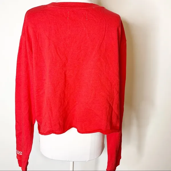 NWOT Soulcycle embroidered lace‎ up cropped sweatshirt sz XL - Image 7