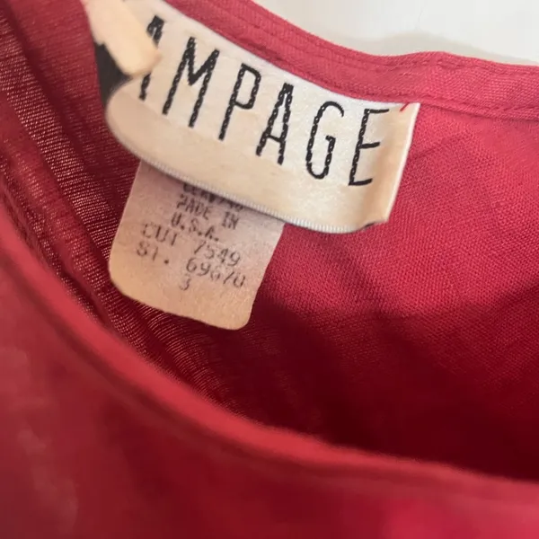 Vintage Rampage Red Sheath Maxi Dress with Spaghetti Straps - Image 2