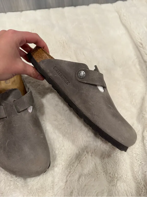 Birkenstock Boston Oiled Leather Clog iron - Image 9