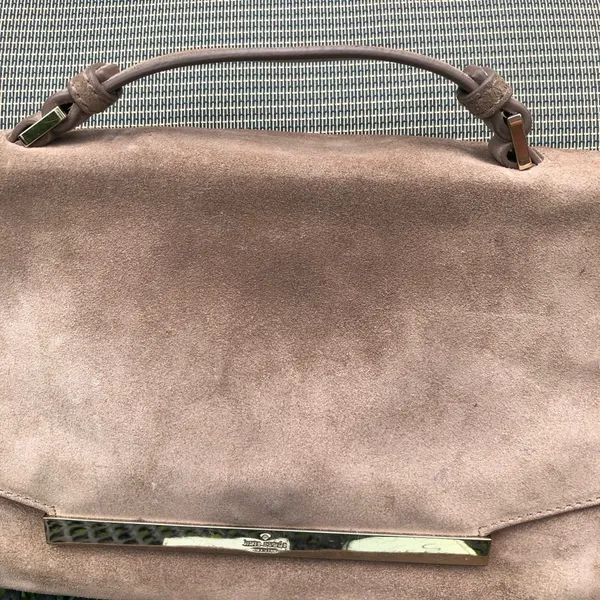 Kate Spade Brenton Madison Avenue Peach Court Tan Cross Body Purse - Image 7