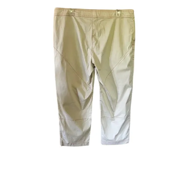 Nike Women's Convertible Cargo Pants Roll Up Capri Hiking Travel Beige Large - Image 3
