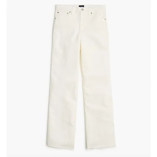J.Crew Wide Leg Cropped Jean All Day Stretch White Stretch Denim US 30 NWT - Image 4