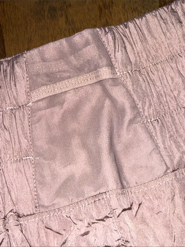 FREE PEOPLE The Way Home Moonligt Mauve Pink Smocked High-Waist Shorts Medium - Image 6