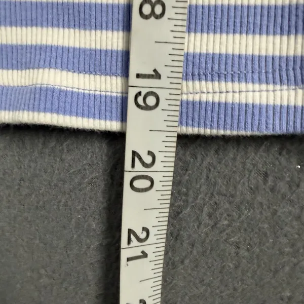 Anthropologie Maeve Shirt Womens Medium Blue Striped Ringer Puff Sleeve Tee Top - Image 5