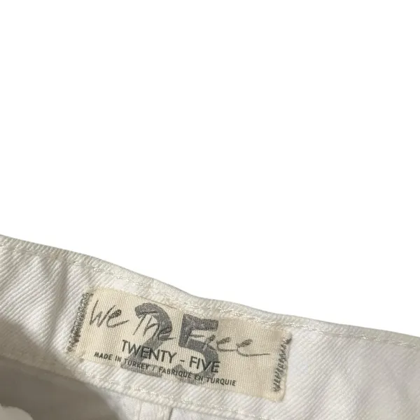 NWT FREE PEOPLE We The Free Maggie Distressed Cotton White Denim Jeans - Image 8