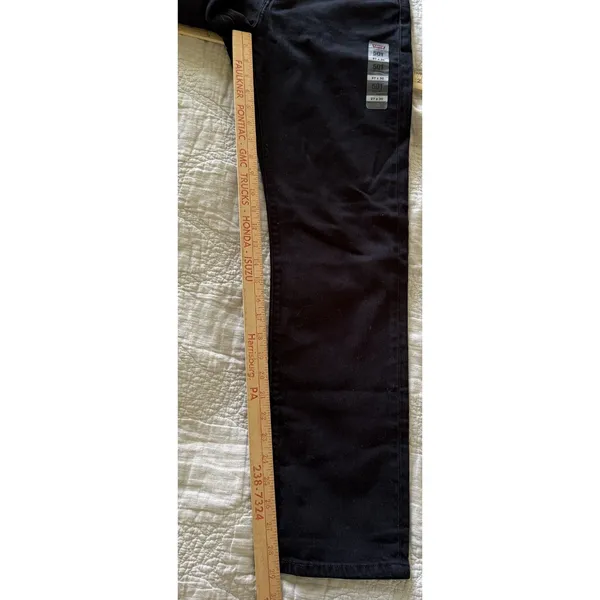 Levis 501 Black High Rise Straight Leg Jeans Retro Y2K Grunge Denim Pants 27/30 - Image 9