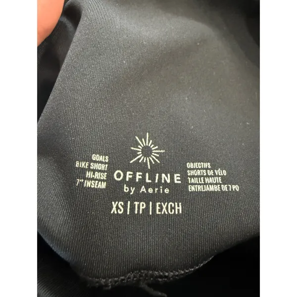 OFFLINE by Aerie Goals Black High Rise 7 Inch Inseam Bike Shorts XS - Image 4
