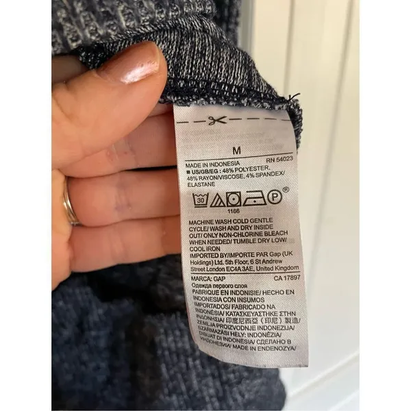 Gap navy cowl neck space dye sweater medium - Image 5