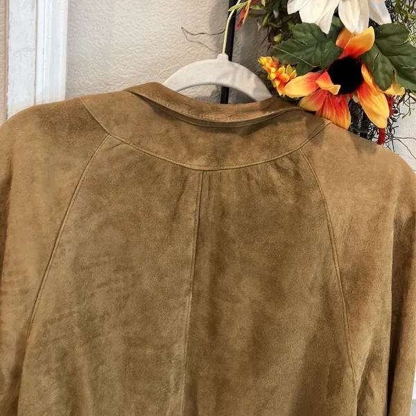 Vintage soft leather jacket w/ lining Tan Size L - Image 2