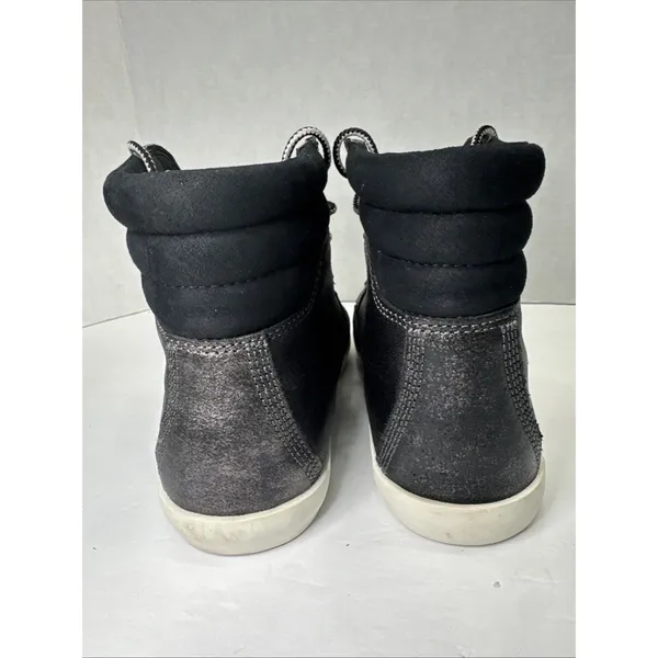 Timberland Dausette A1QIV Women’s 7.5 Black Metallic Leather Sneaker Boots - Image 5