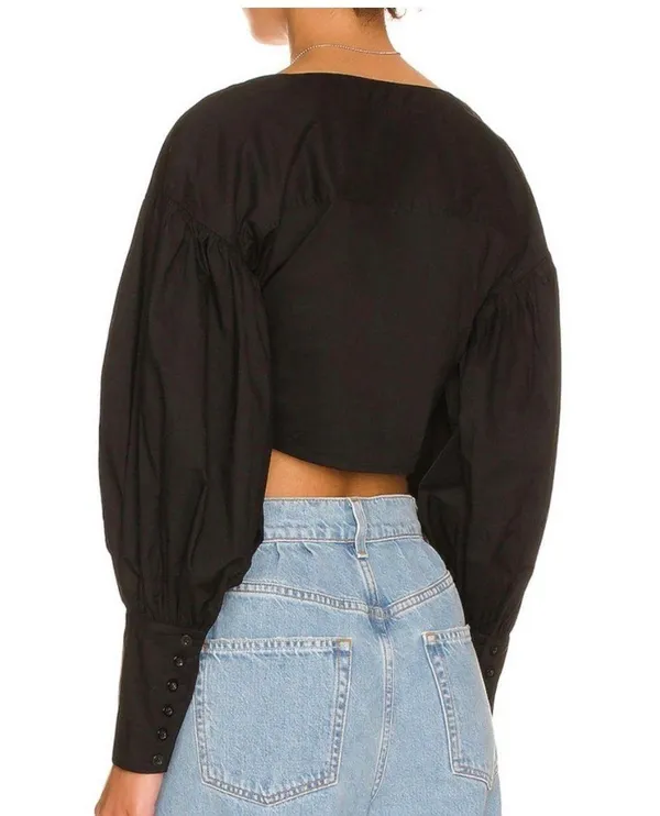 L'Academie The Angeline Top In Black-balloon Sleeves Revolve - Image 2