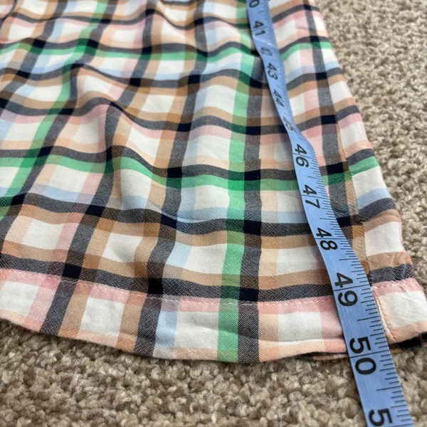 Maeve Anthropologie Plaid Smocked Maxi Dress XS Cottagecore Prairie Long‎ Sleeve - Image 15