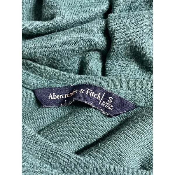 Abercrombie & Fitch Green Logo Crew Neck Short Sleeve Basic Tee T-Shirt Top Sz S - Image 5
