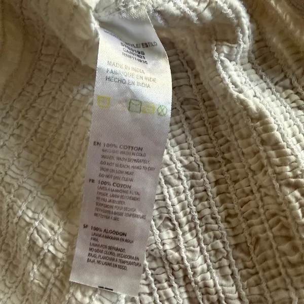 Louna White Eyelet Puff Sleeve Blouse Size M - Image 4