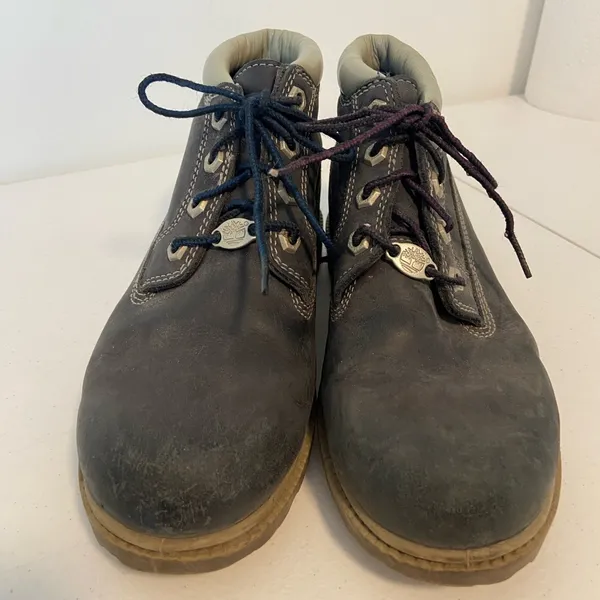 Timberland women’s Nellie double‎ navy Nubuck leather medium boots waterproof 7 - Image 2
