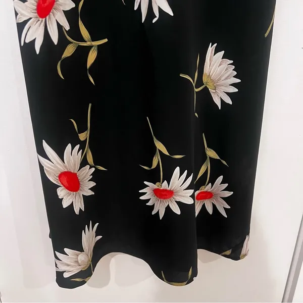 Sans Souci Midi Floral Print Black Dress - Image 7