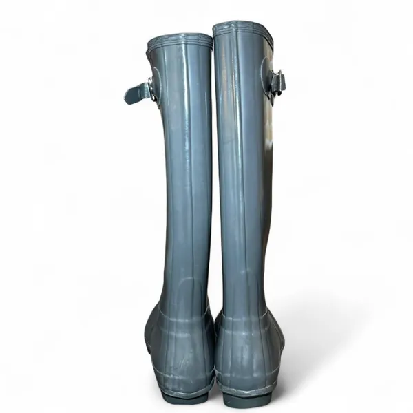 Hunter Original Tall Gloss Rain Boots Women’s Size 8M Gray Waterproof W23616 - Image 4