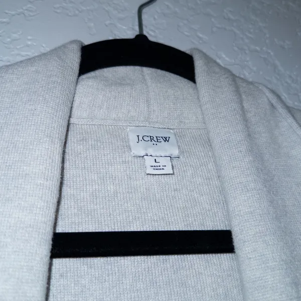 J. Crew Heather Dust Gray Chelsea Sweater Blazer Cardigan Size Large - Image 4