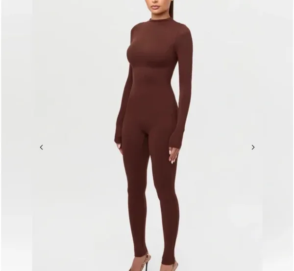 Naked Wardrobe Jumpsuit Brown - Image 2