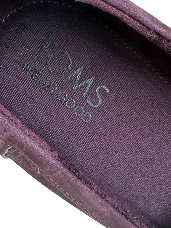 EUC Toms Leather Cara Loafers Deep Plum Size 7 - Image 3
