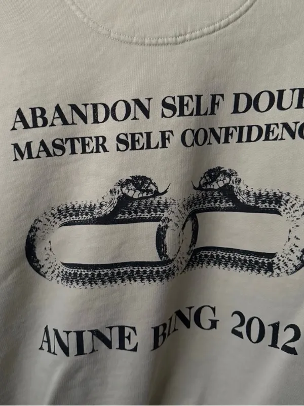 Anine Bing Abandon Self Doubt Snake Link Sweatshirt - S - Image 5