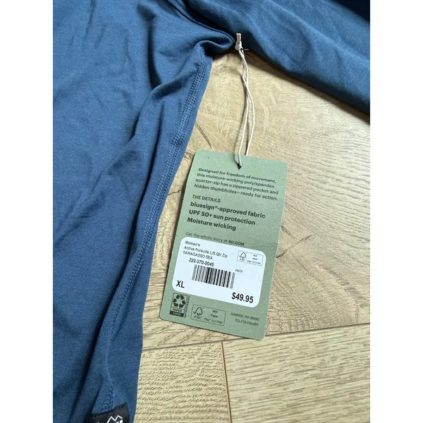 NWT Womens REI Coop active pursuits 1/4 quarter zip long sleeve pullover blue XL - Image 9