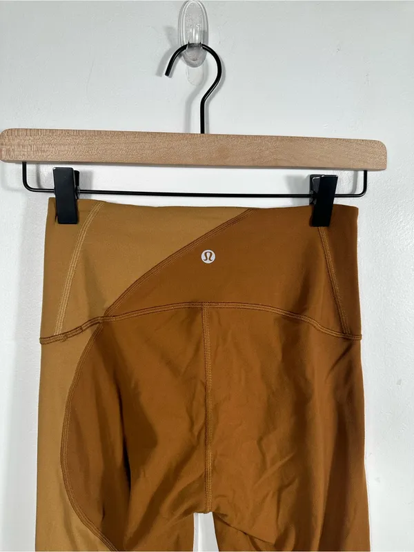 Lululemon Nulu Colour Block High-Rise Tight‎ 25” Copper Brown Leggings Size 4 - Image 6