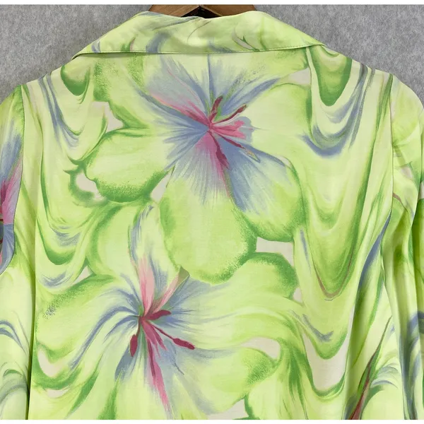 VTG Sea Suns Blouse Top Womens Small Tropical Floral Cottagecore Boho‎ Bratz USA - Image 4