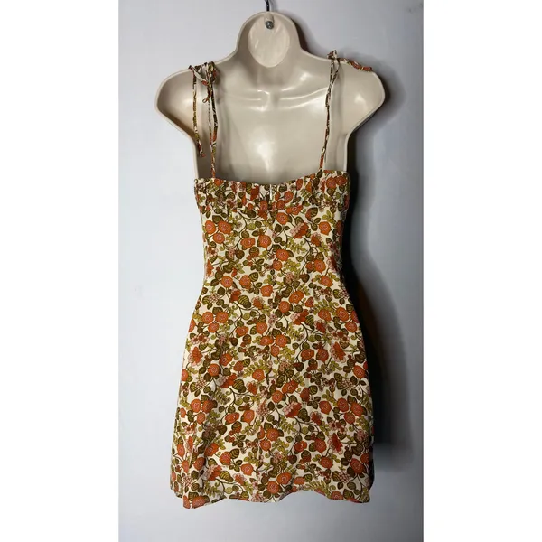 Realisation Par 100% silk floral mini strap dress XS - Image 6