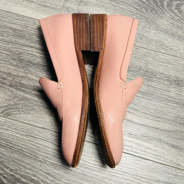 Madewell Pink Leather Slip On‎ The Frances Loafer Women's Size 7 - Image 10