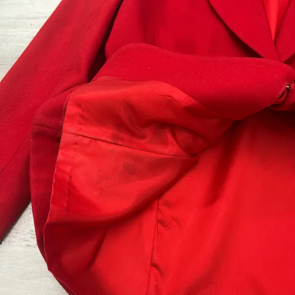 Pendleton Vintage Red Virgin Wool Fully Lined USA Classic Sports Coat Blazer 14 - Image 3