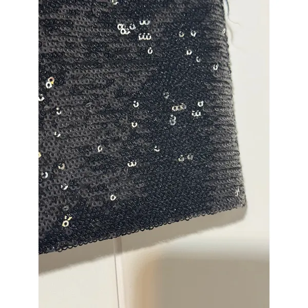 J.Crew Sequin Mini Skirt Size 6 Black Iridescent Party Holiday - Image 6